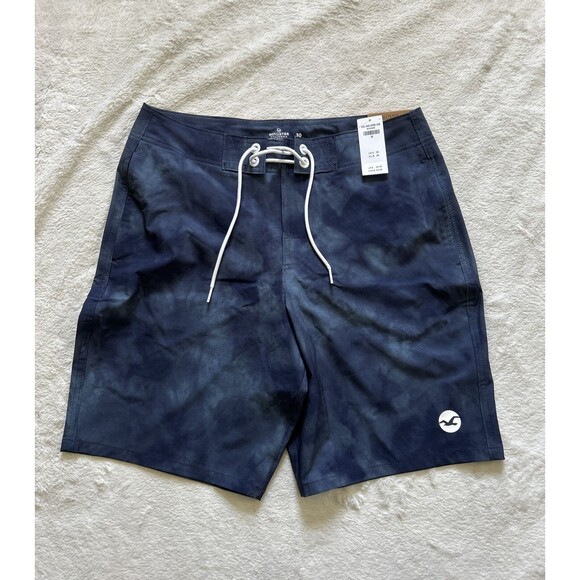 NWT Men’s Hollister Blue Classic Fit Epic Flex Size 30 Swim Trunks NEW - Picture 1 of 7